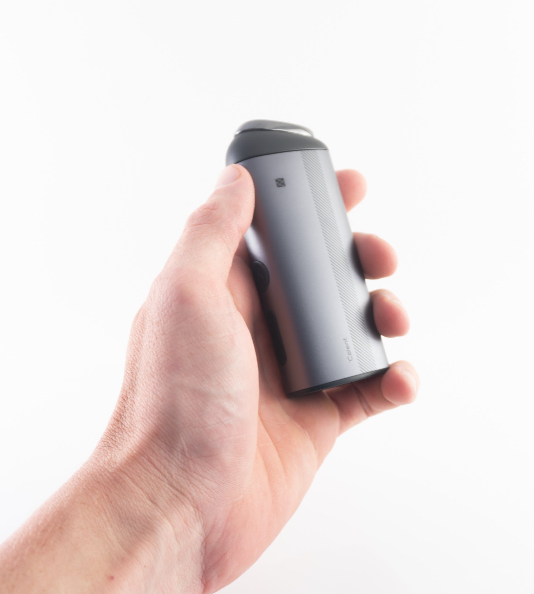 Auxo Calent dry herb vaporizer in hand
